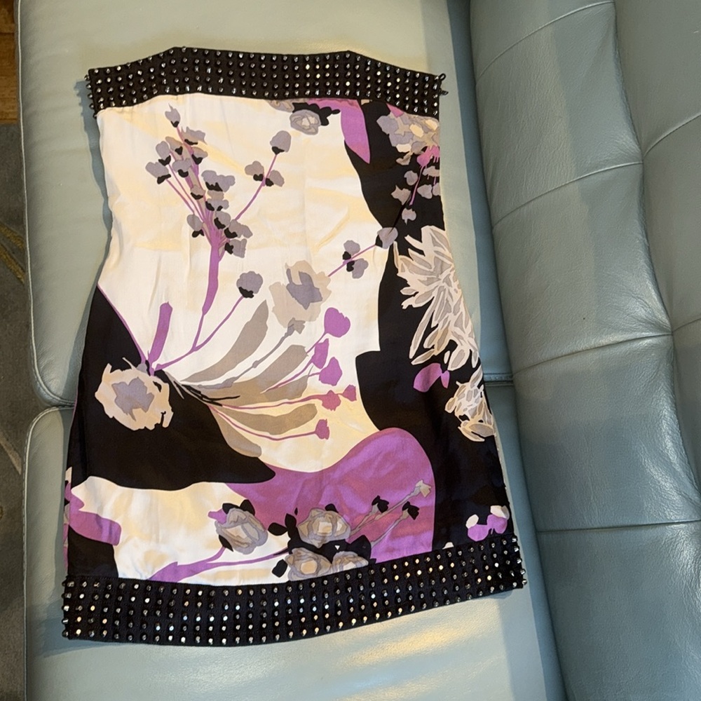 Sheri Bodell Metal Stud Detail 100% Silk Dress